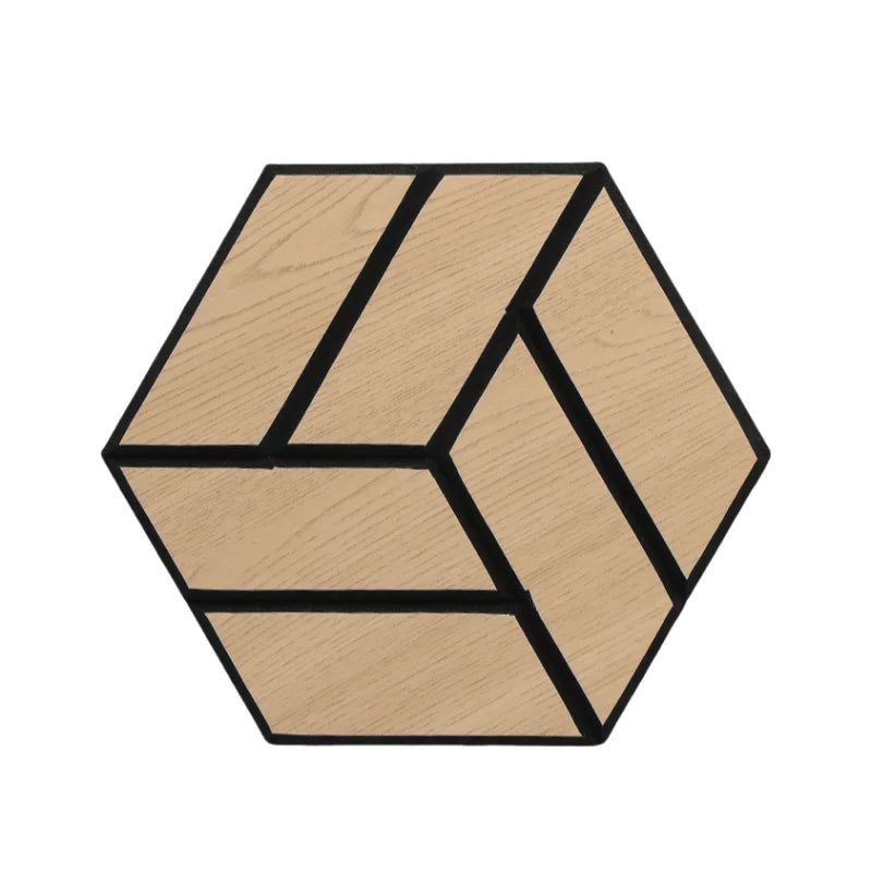 Wood-Grain Hexagonal Acoustic Panels