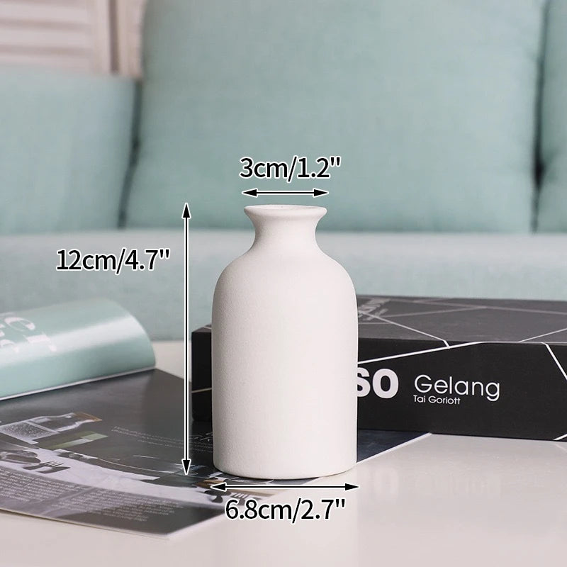 Nordic White Ceramic Vase Set