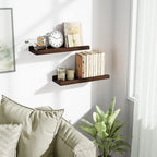Rustic Wood Floating Shelves - Set of 2