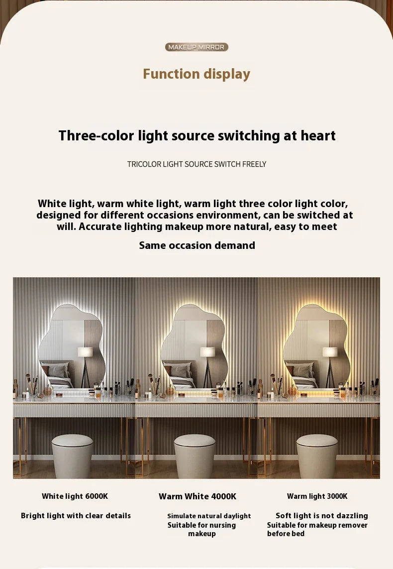 Irregular LED Accent Wall Mirror