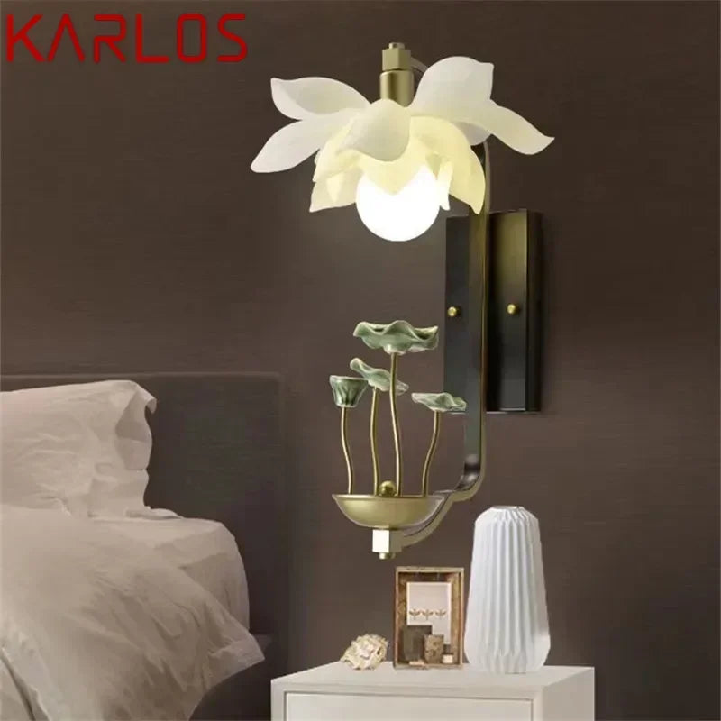 LotusGlow Artistic Wall Lamp