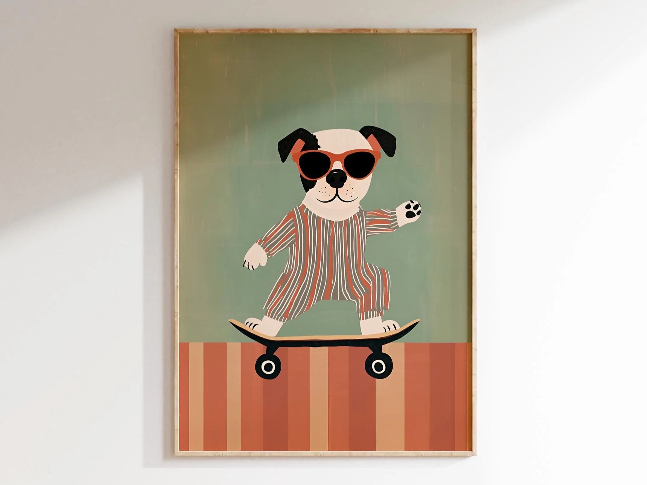 Skateboarding Dachshund Canvas Print