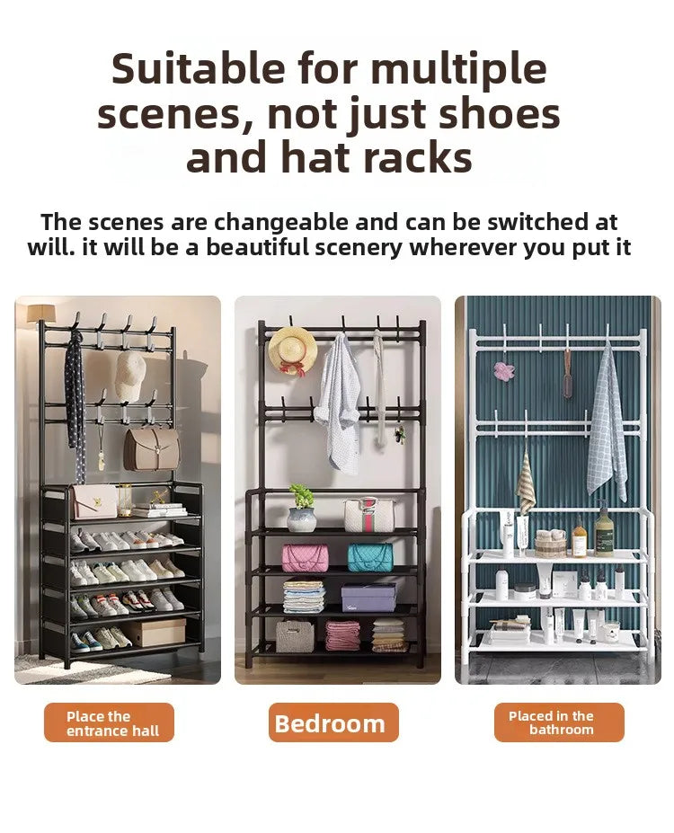 Door-Mounted Shoe & Hat Rack