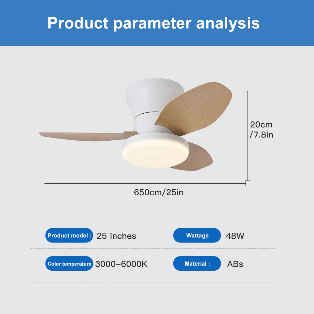 Nordic Minimalist Decorative Fan Light