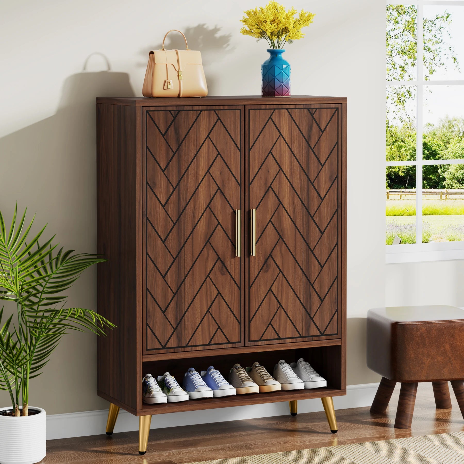 WalnutHaven 6-Tier Shoe Cabinet