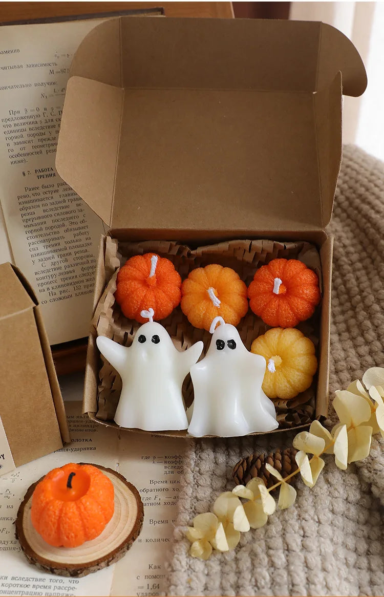Halloween Ghost Candle Atmosphere Home Modeling Wax Set Ghost Premium Gifts Aromatherapy Home Decoration Gifts