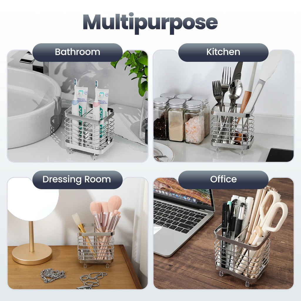 Toothbrush Holders for Bathroom Stainless Steel Electric Toothbrush Holder Wall Mounted Shower Toothbrush Toothpaste Holder