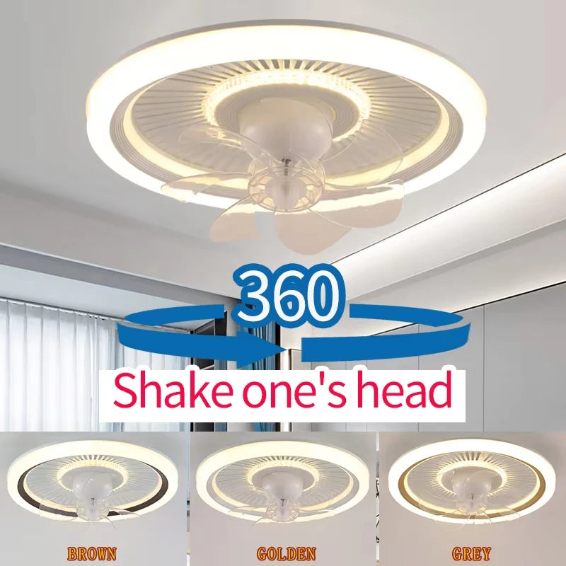 6-Speed Remote-Control Ceiling Fan with Light