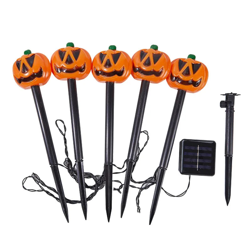 5-Piece Solar Jack-O-Lantern Light Set