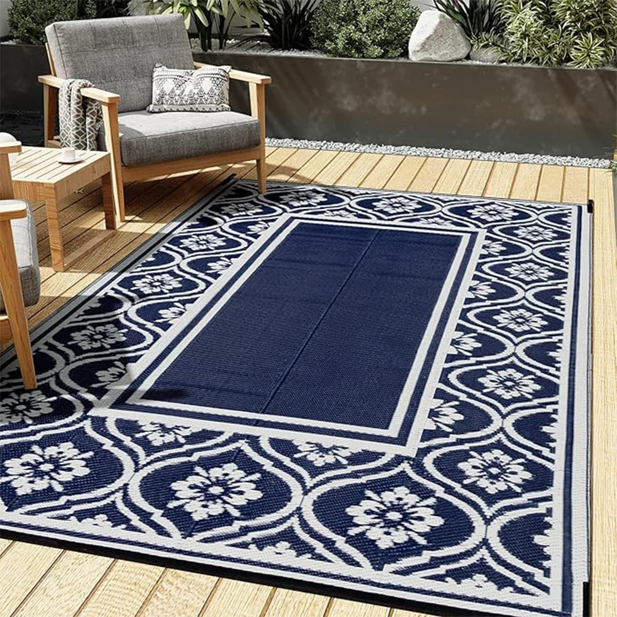 Reversible Woven Patio Rug
