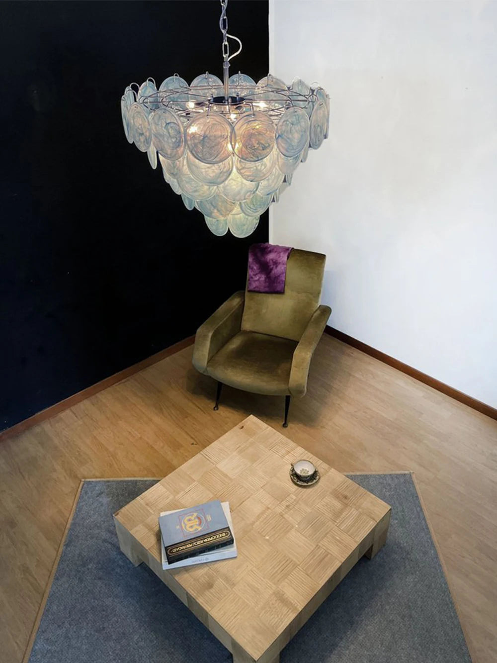 Dimmable Glass-Piece LED Chandelier