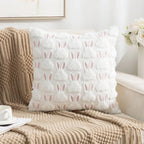 Bunny Bow & Daisy Plush Pillow Cover