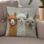 Alpaca Farmhouse Throw Pillow Cover