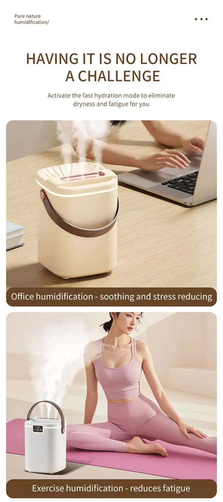 2L Triple-Nozzle Ultrasonic Humidifier