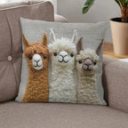 Alpaca Farmhouse Throw Pillow Cover