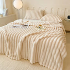 Faux Rabbit Fur Throw Blanket
