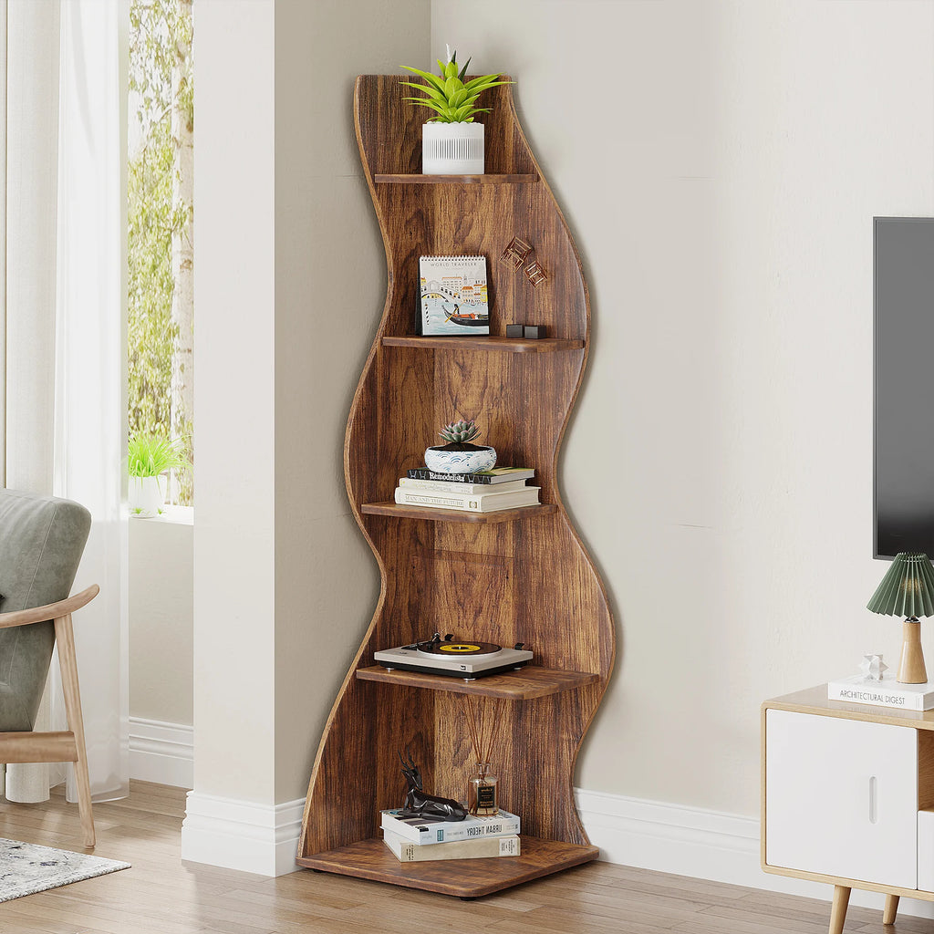 5-Tier Corner Bookshelf
