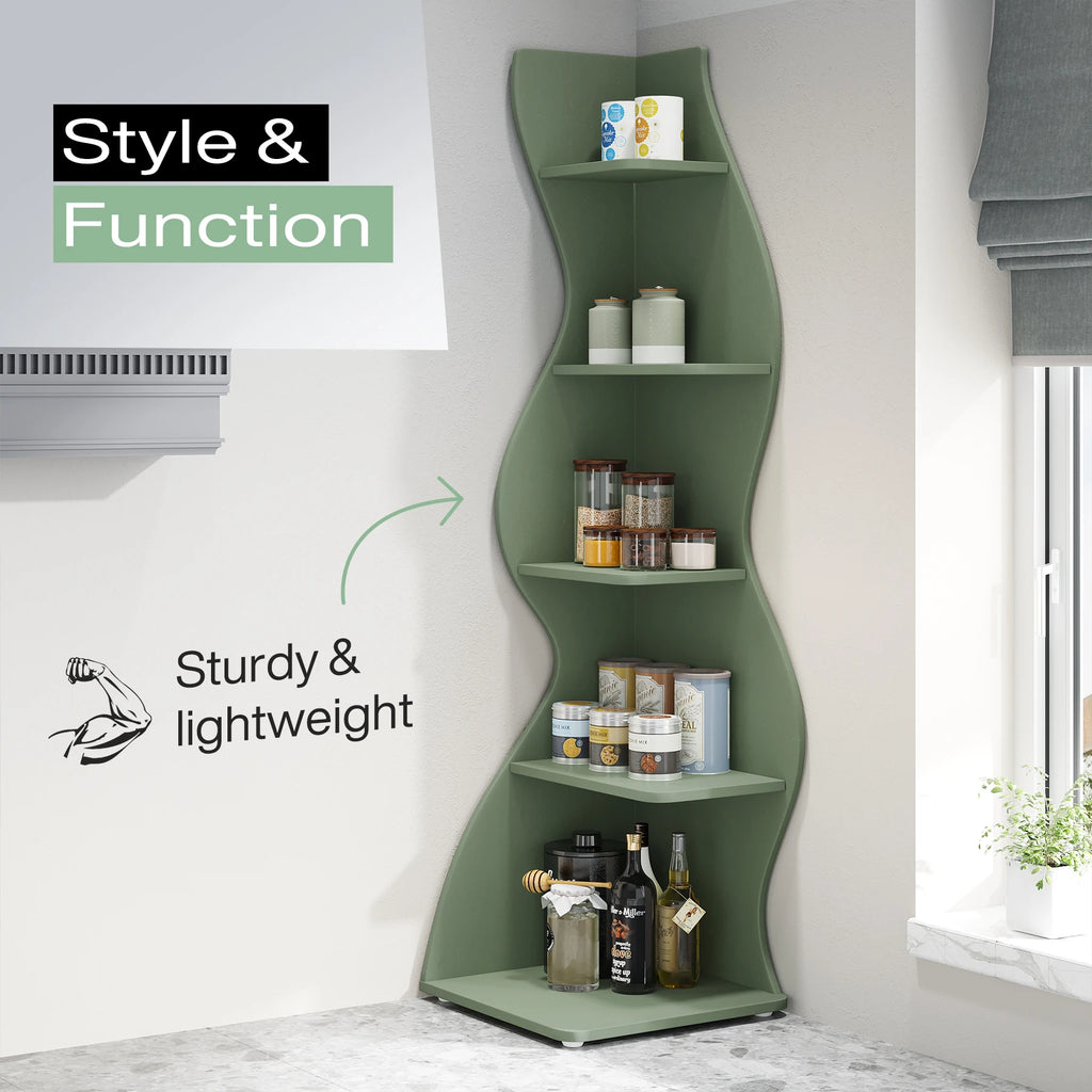 5-Tier Corner Bookshelf