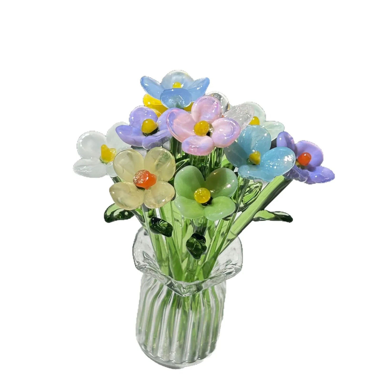 Hand-Blown Glass Flower Arrangement