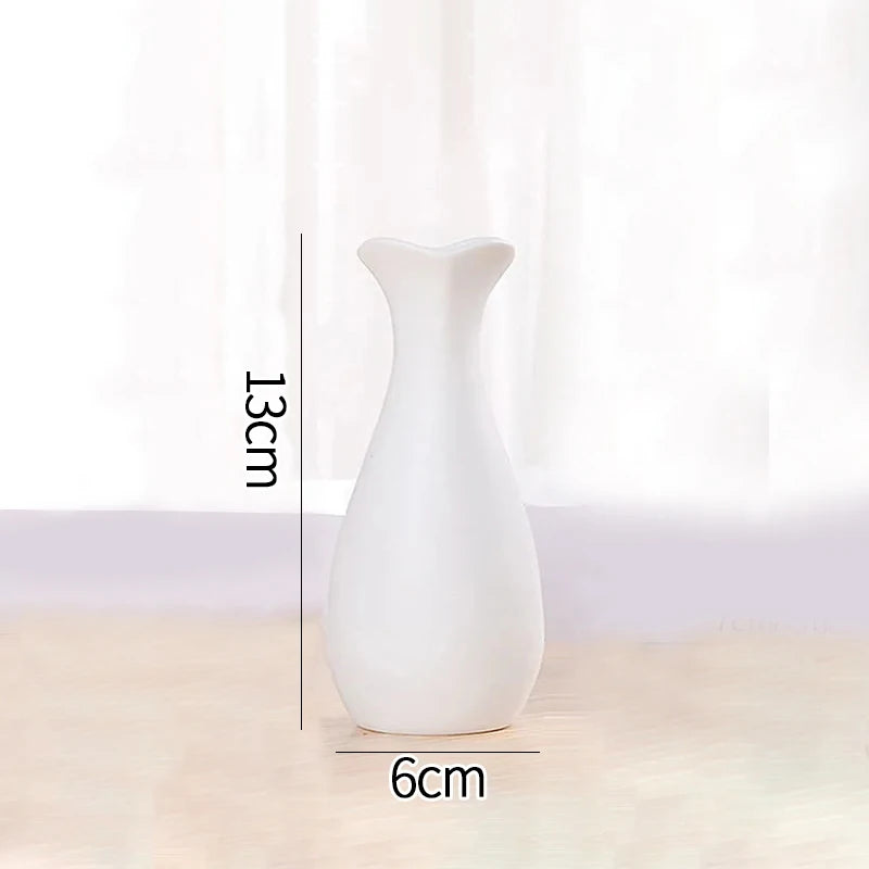Nordic White Ceramic Vase Set