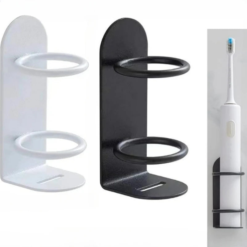 Traceless Wall-Mounted Electric Toothbrush Holder Punch-free Razor Circular Holders Storage Shelf Bathroom Toothbrush Organizer