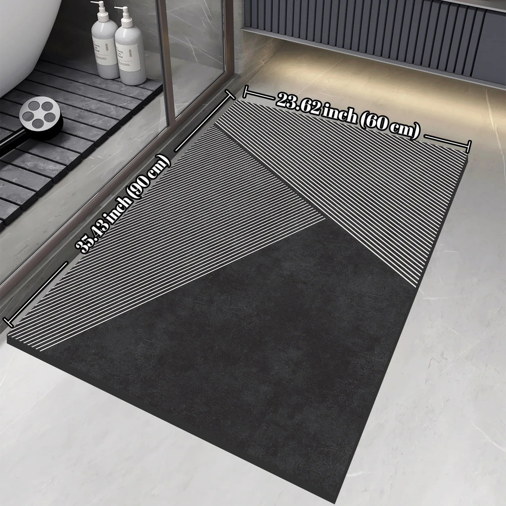 Luxury Diatomite Mud Bath Mat Bathroom Super Absorbent Shower Foot Mats Non Slip Quick Dry Toilet Carpet Room Rugs Doormat