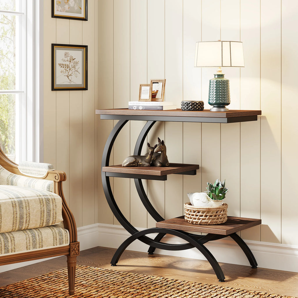 3-Tier C-Shaped Side Table