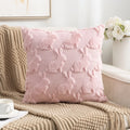 Bunny Bow & Daisy Plush Pillow Cover