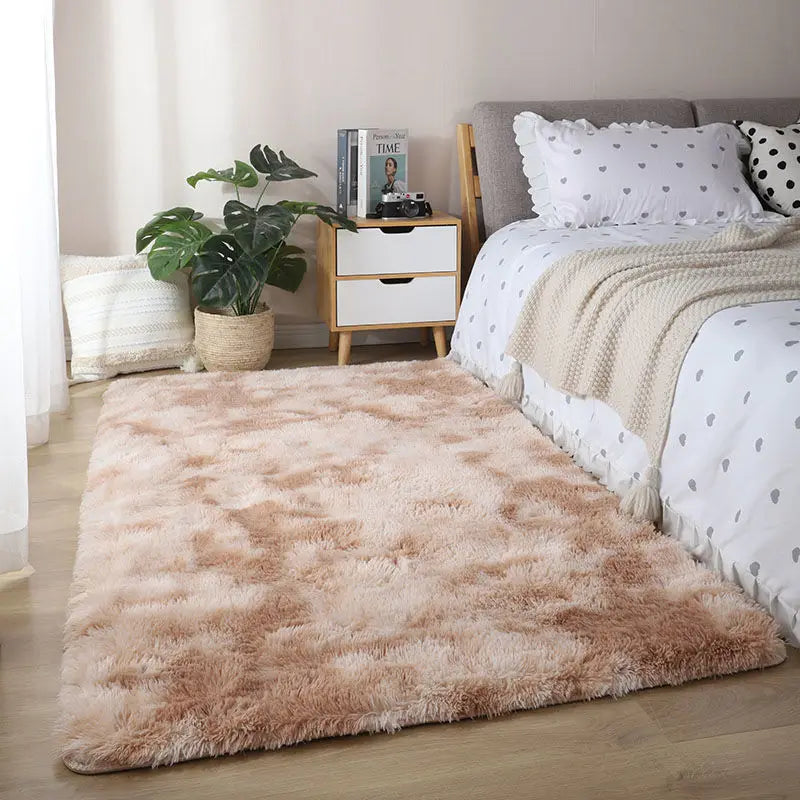 Fluffy Long-Pile Washable Area Rug