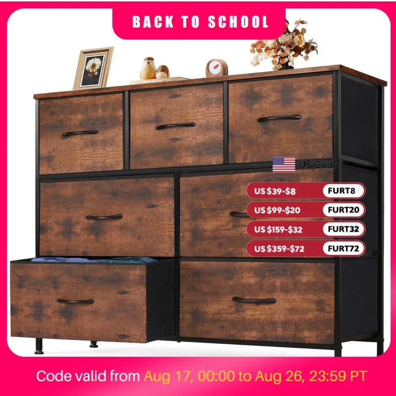 7-Drawer Fabric Dresser