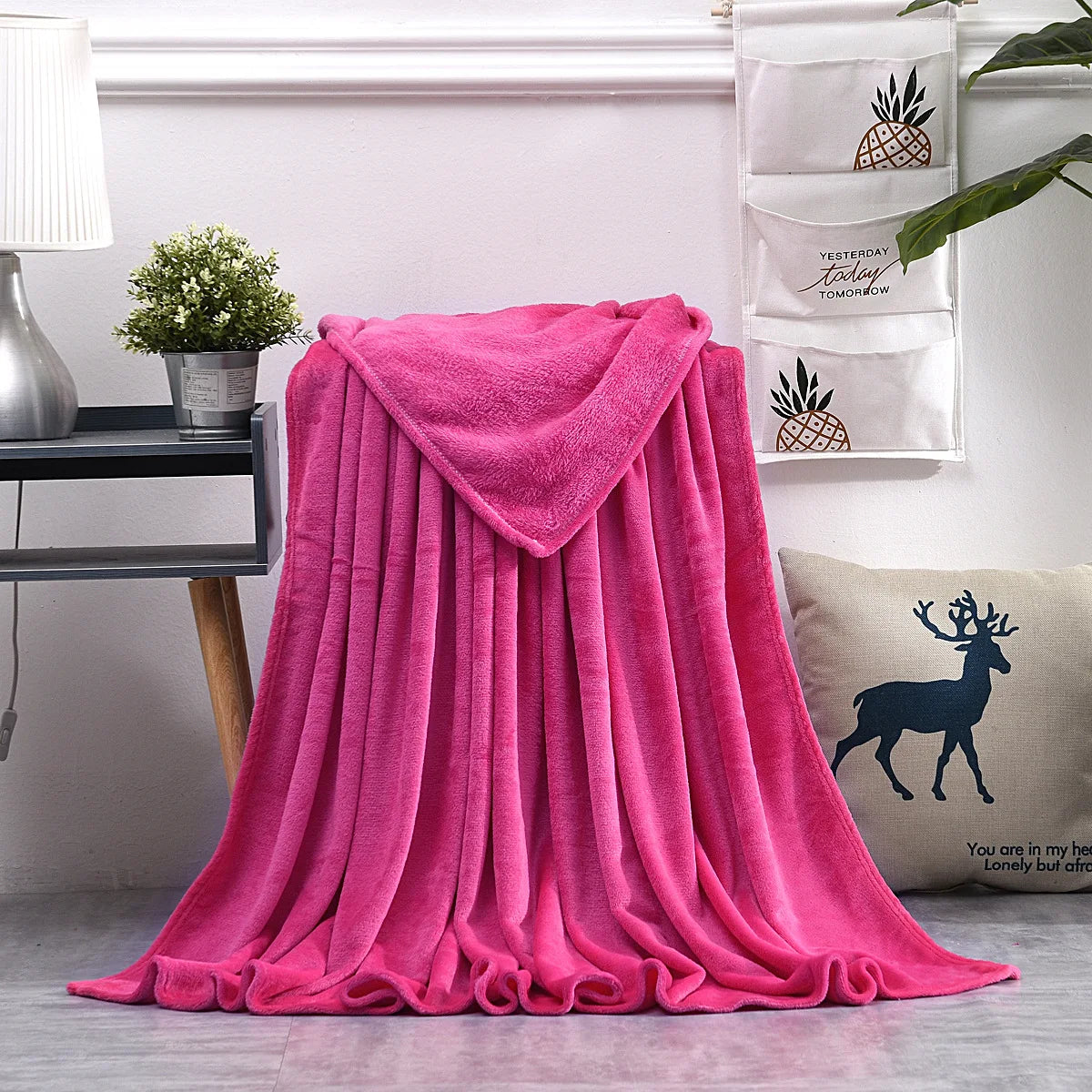 Coral Fleece Throw Blanket