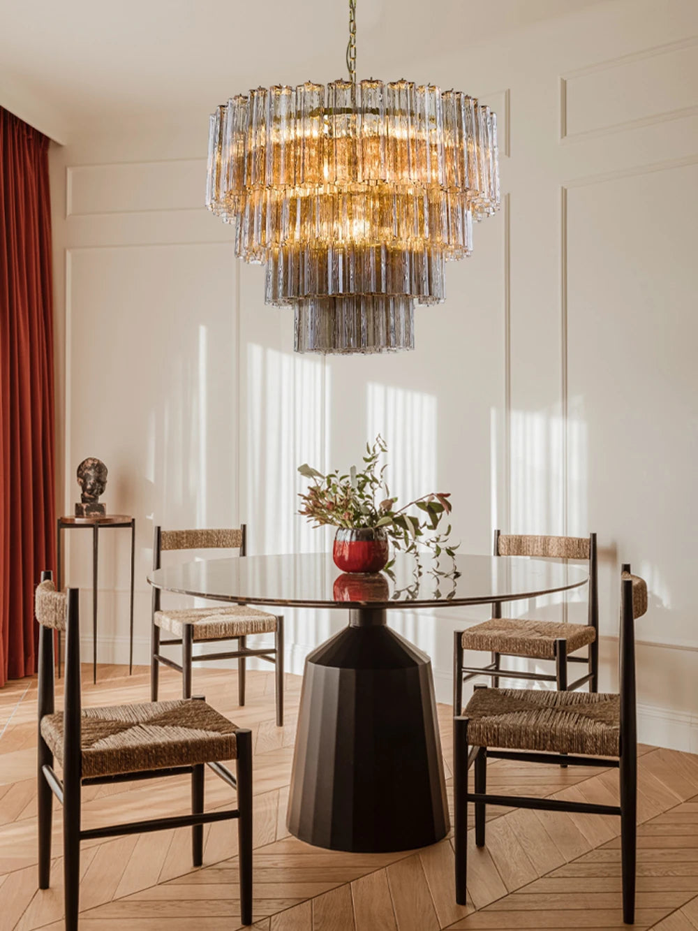 Art Glass Dimmable LED Chandelier