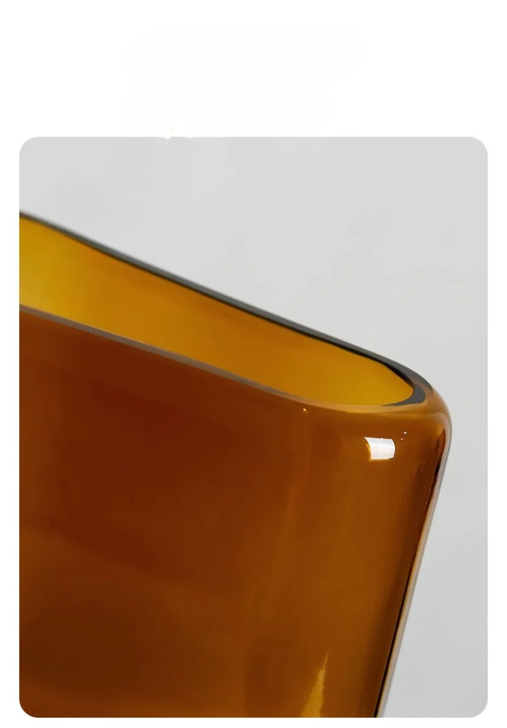 Amber Cylinder Glass Vase