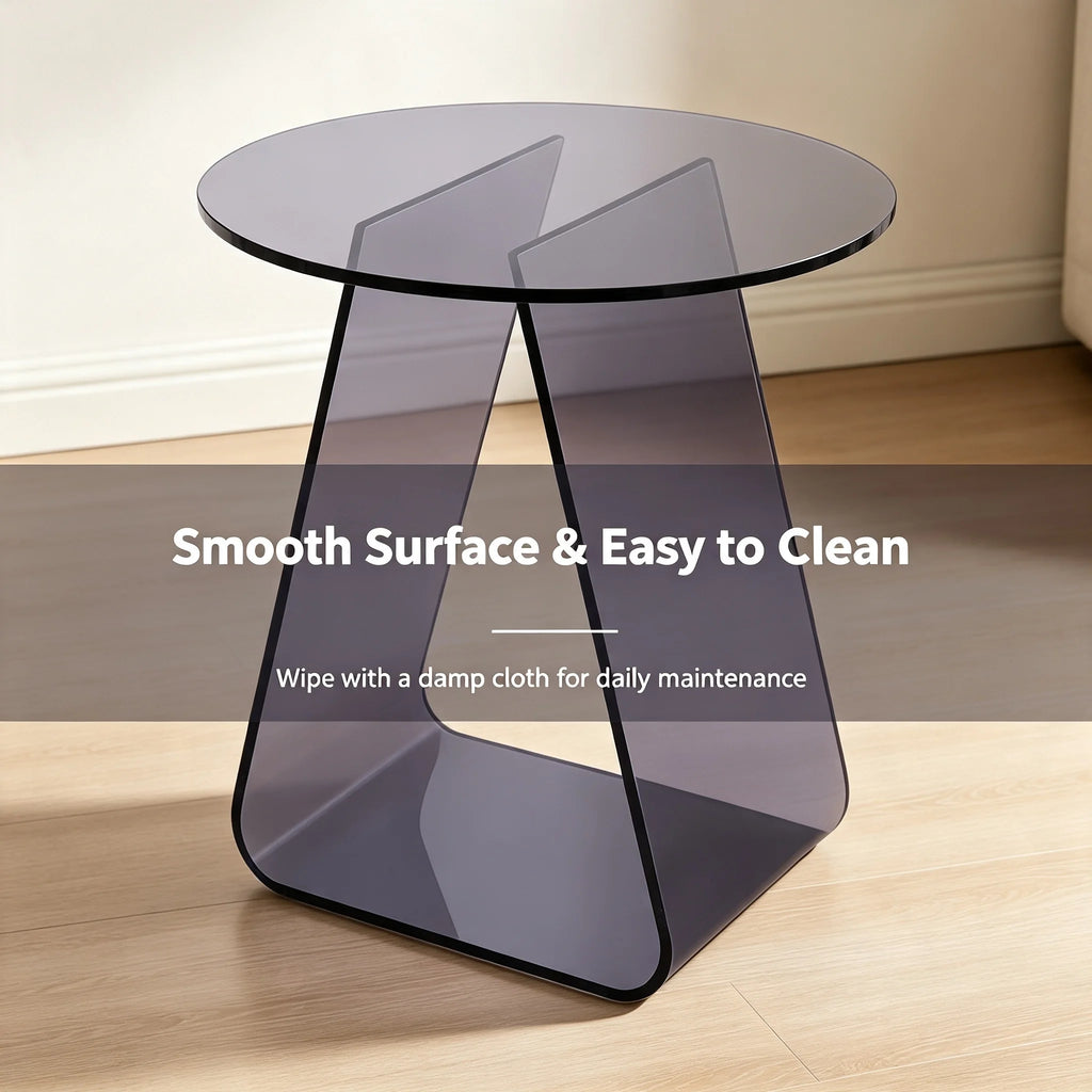 Clear Acrylic Round Side Table