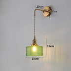 Green & Amber Cut-Glass LED Chandelier