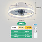 Infinite Dimmable Remote-Control LED Ceiling Fan with Light