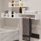 Floating Wood Storage Bookcase