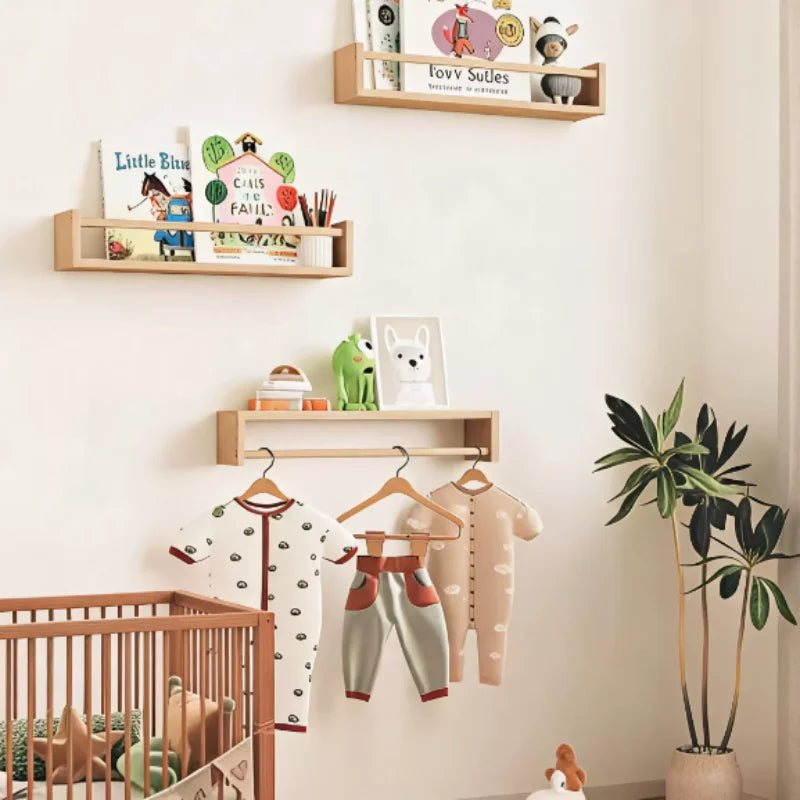 Floating Wood Storage Bookcase