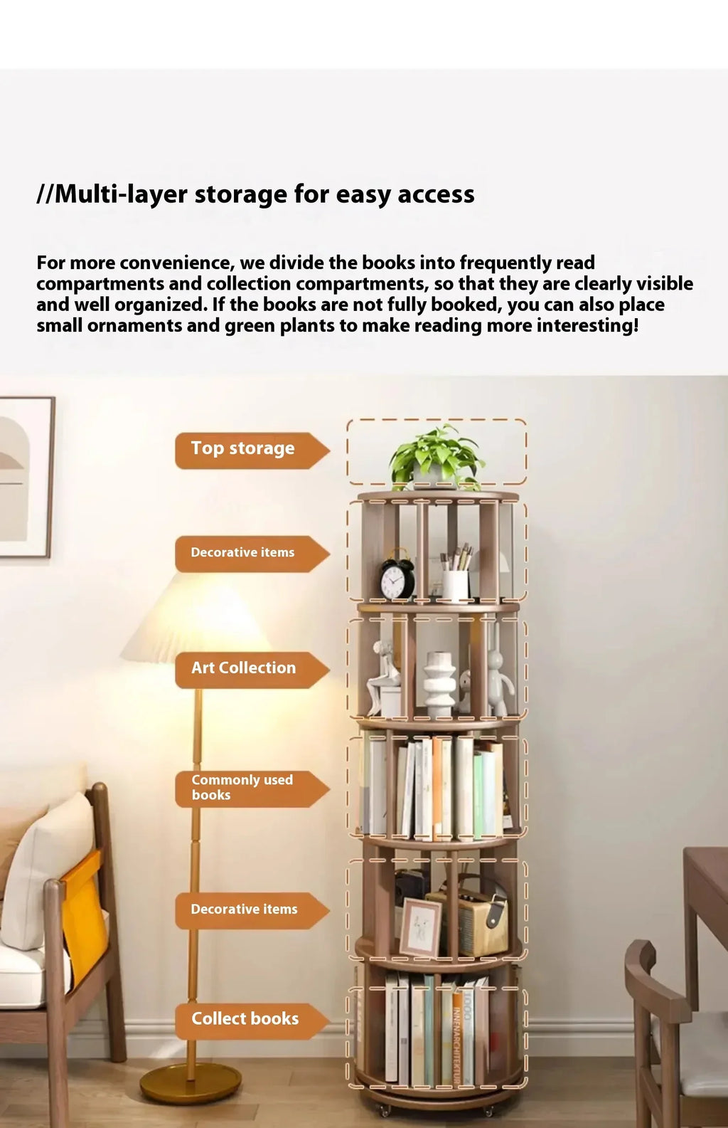 Rotating Tower Bookcase