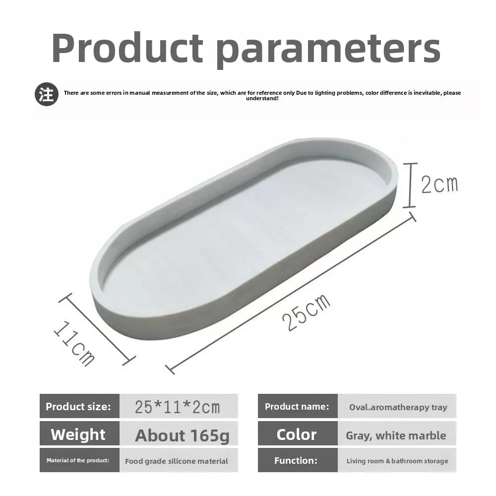 Silicone Wave-Edge Vanity Tray