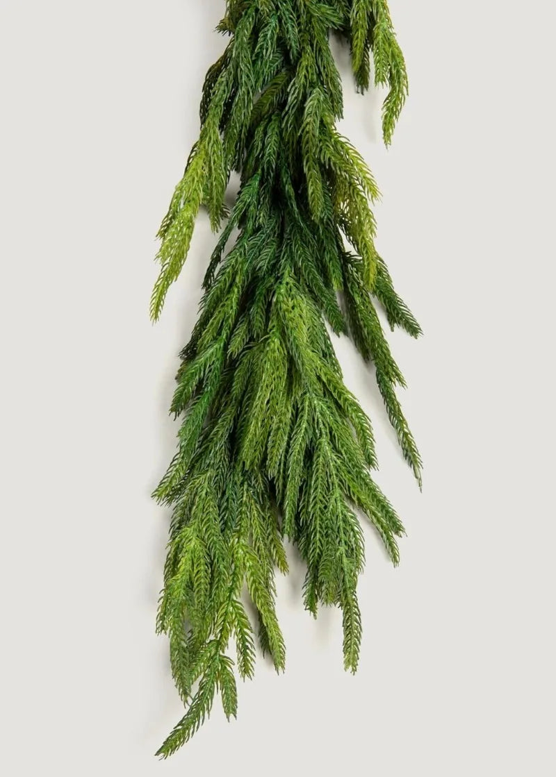 Full-Cascade Norfolk Pine Christmas Garland