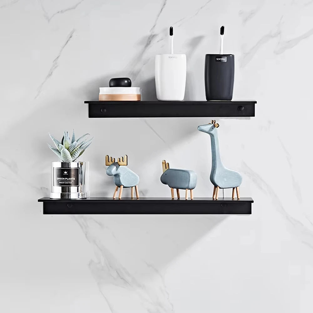 Wall-Mounted Aluminum Bathroom Shelf