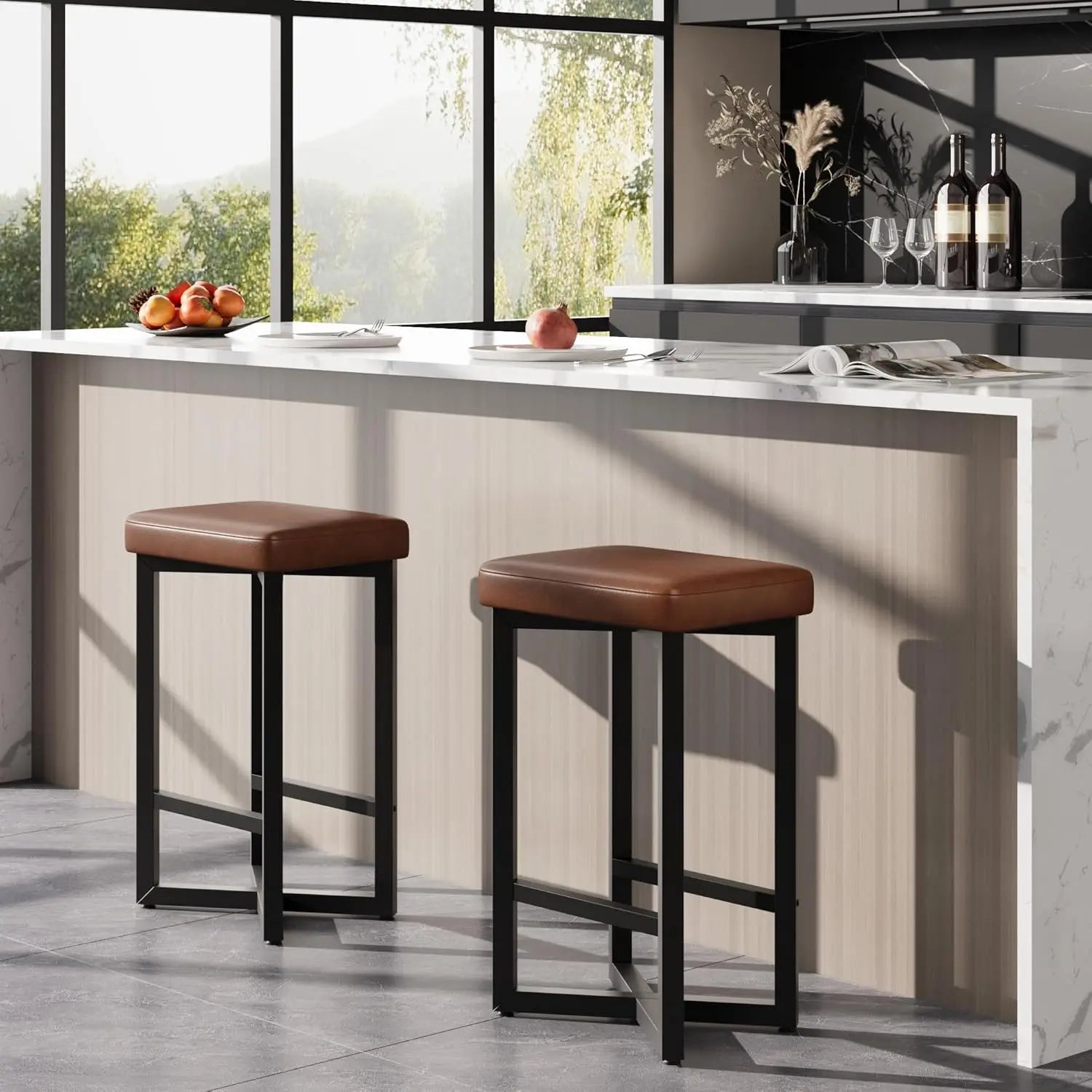 Backless Counter-Height Bar Stools