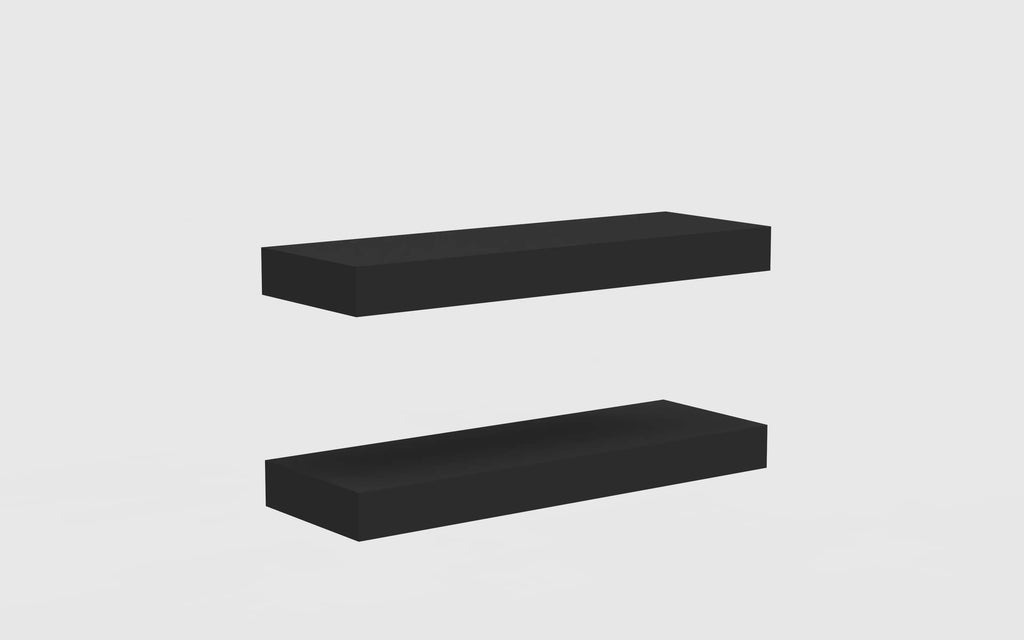 Black MDF Floating Wall Shelves