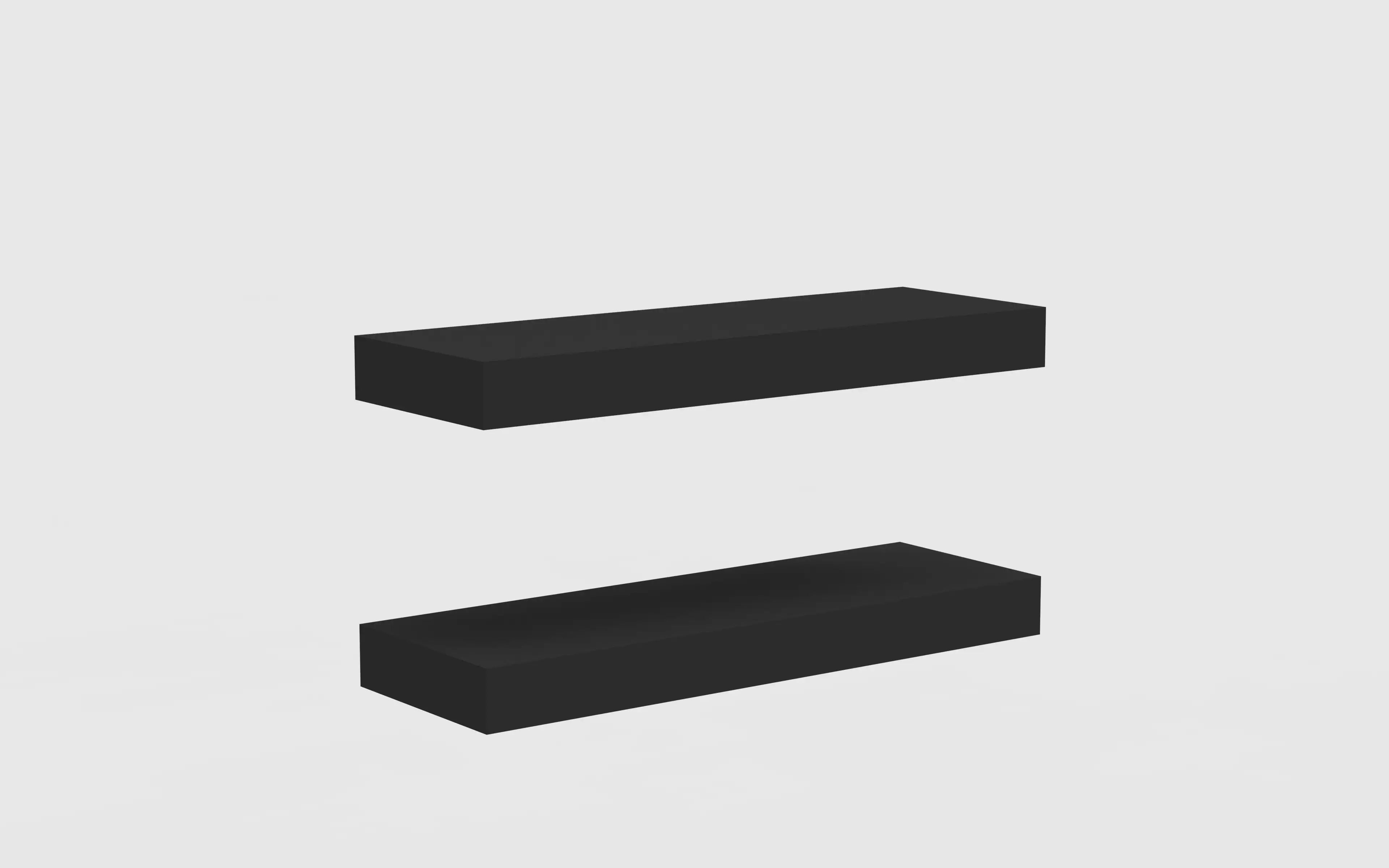 Black MDF Floating Wall Shelves