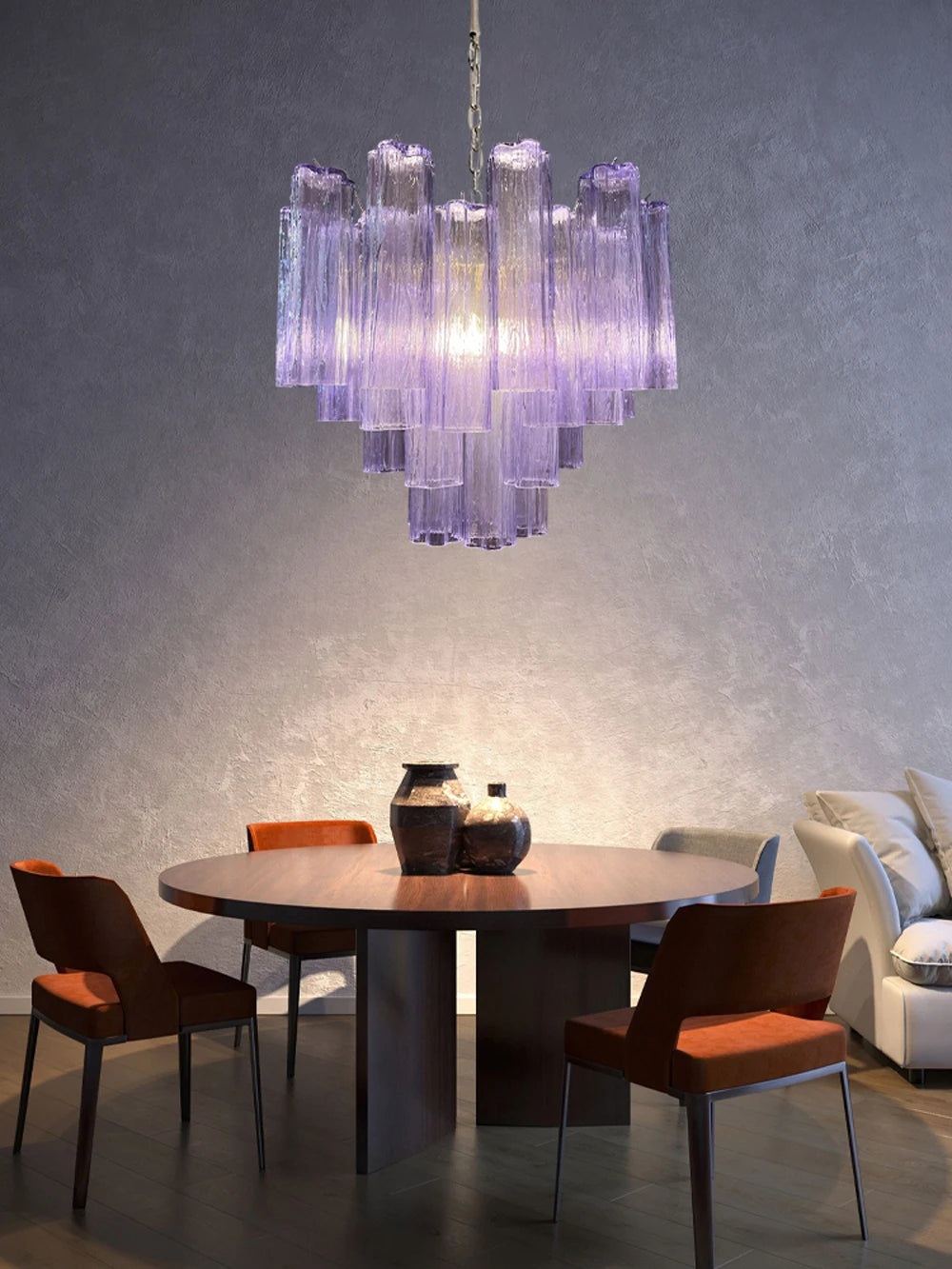 Art Glass Dimmable LED Chandelier