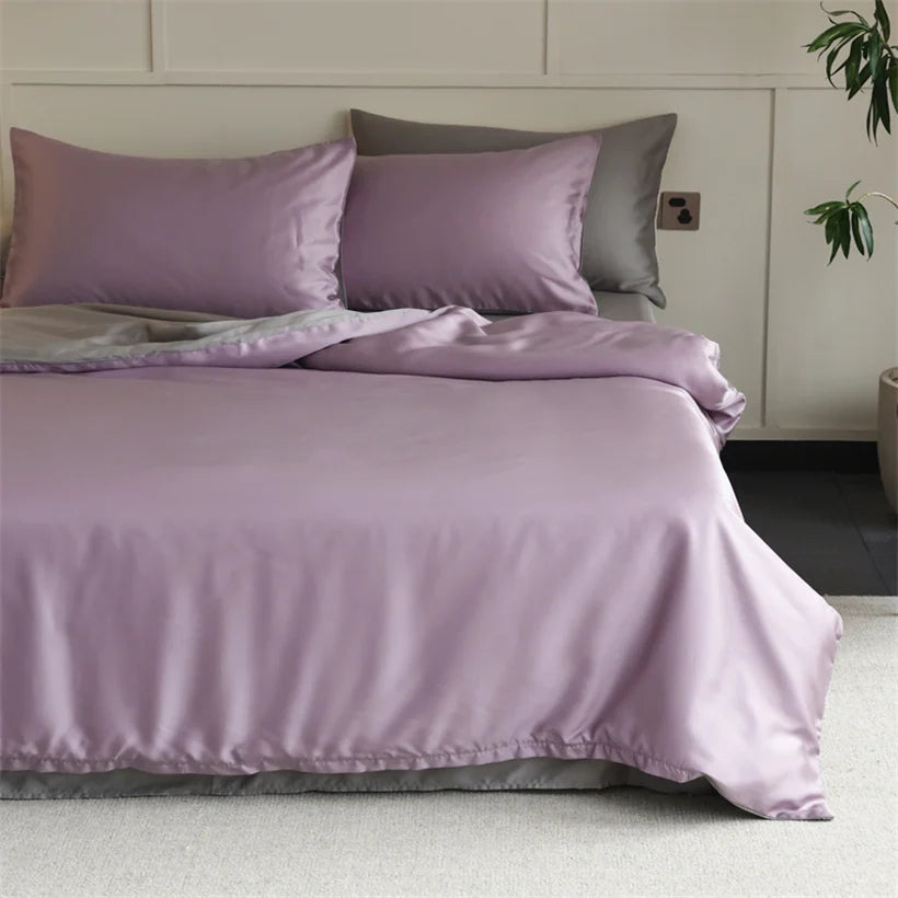 Mulberry Silk Bedding Set Luxury Natural 100% Silk Duvet Cover Set Bed Sheet Pillowcase Single Double Bedsheet King Queen Size