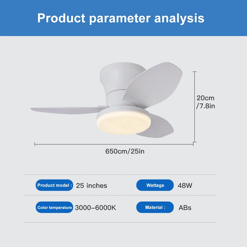 Nordic Minimalist Decorative Fan Light
