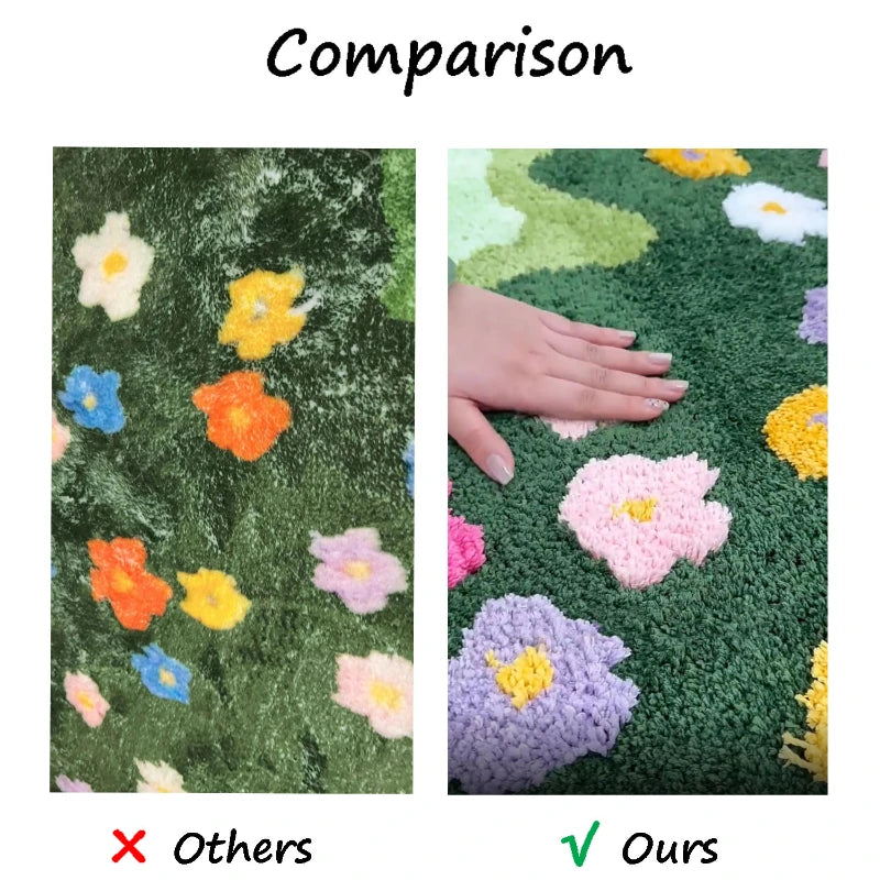 Floral Tufted Accent Rug