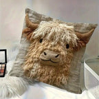 Highland Cow Throw Pillow Cover